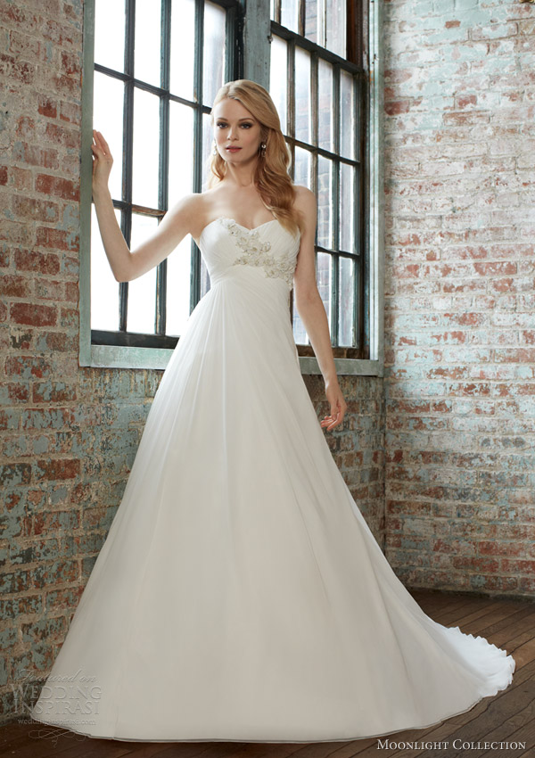 moonlight collection fall 2013 style j6275 strapless wedding dress