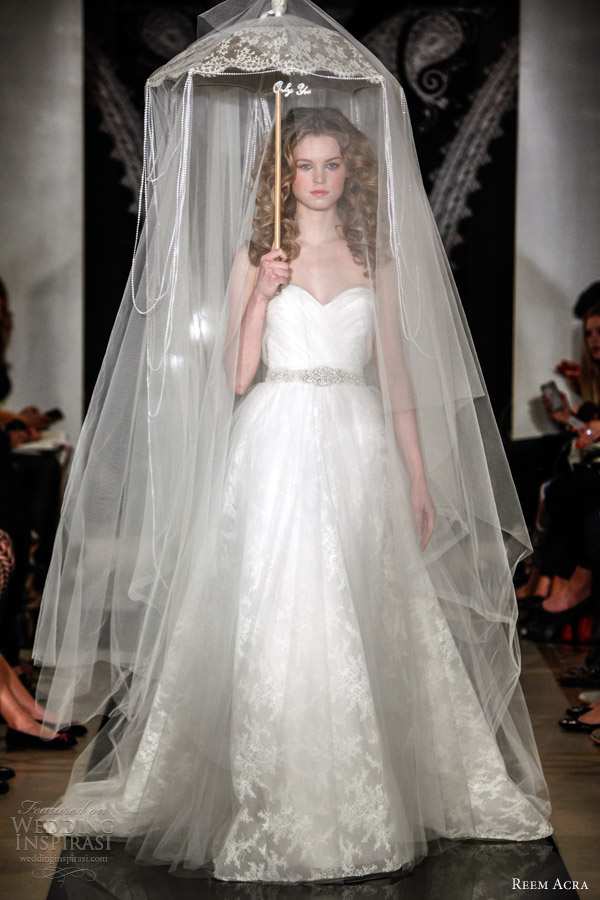 reem acra bridal spring 2014 reah strapless tulle ball gown