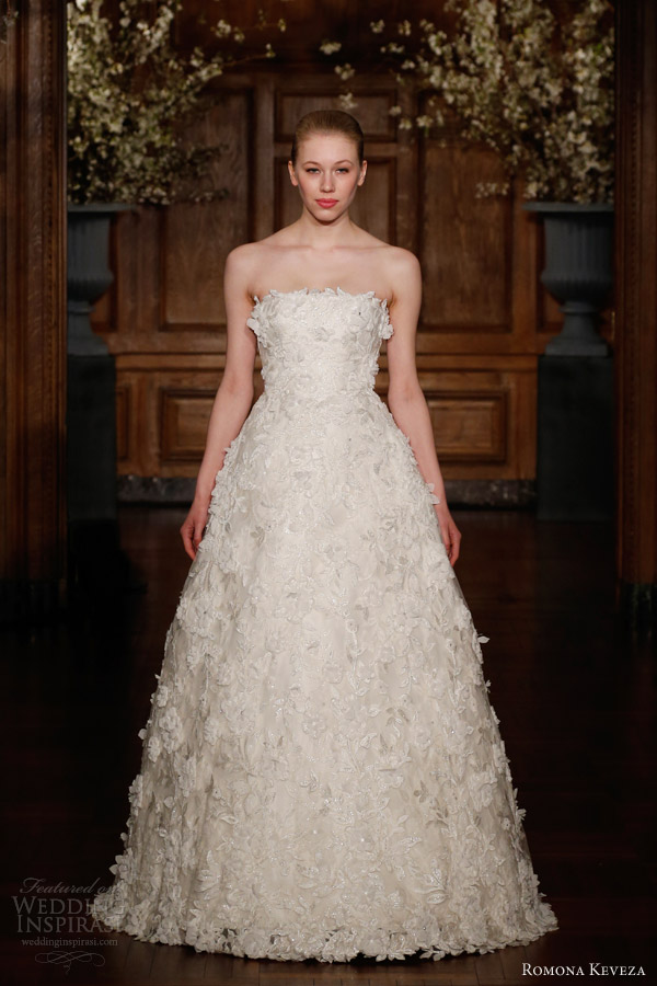romona keveza bridal spring 2014 collection decade of decadence strapless gown