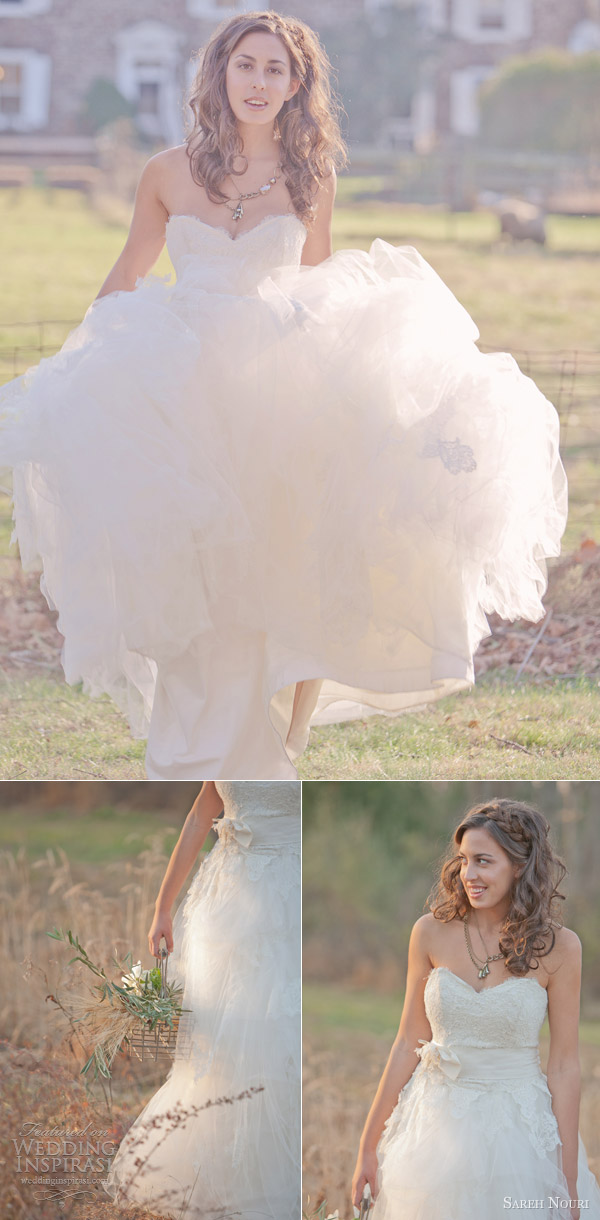 sareh nouri wedding dress bohemian country woodland theme bridal shoot