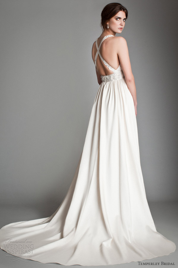 temperley 2014 bridal titania lavender wedding dress straps cross back temperley 2014 bridal titania lavender wedding dress straps cross back