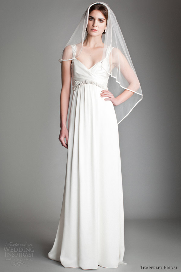 temperley bridal 2014 wedding dresses fern drape satin dress straps