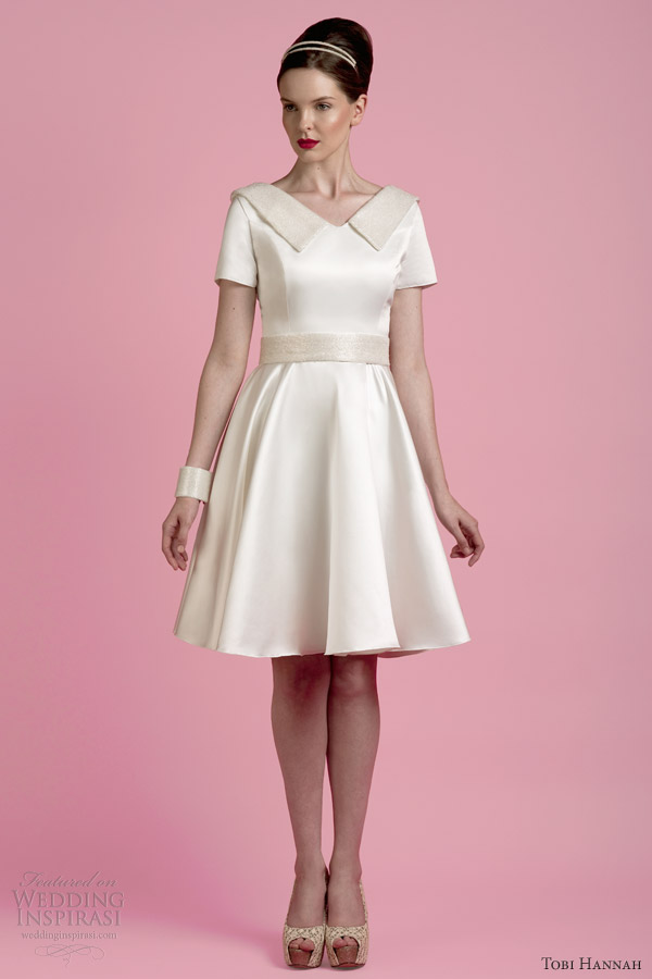 tobi hannah 2014 bridal hattie short sleeve wedding dress beaded collar