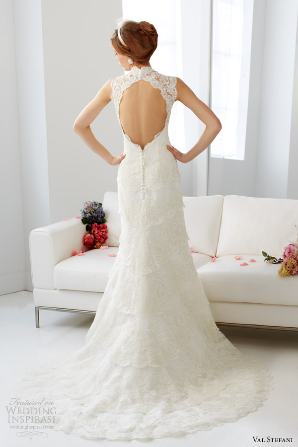 val stefani fall 2013 bridal sleeveless mermaid wedding dress d8046 keyhole back