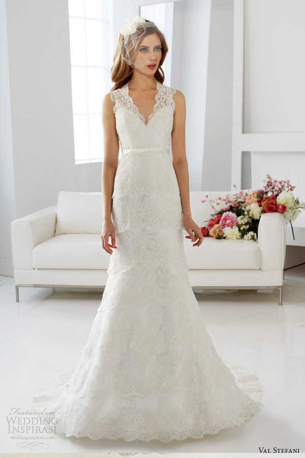 val stefani fall 2013 bridal sleeveless mermaid wedding dress d8046