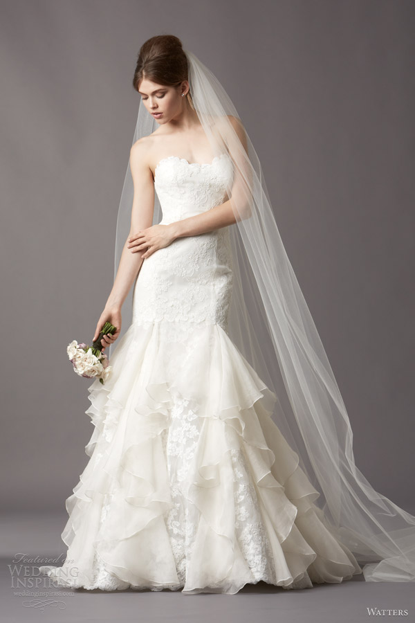 watters fall 2013 2014 bridal 4027b rosamund strapless wedding dress