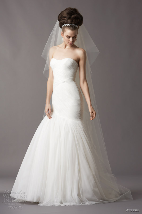 watters wedding dresses spring 2014 bridal talulah strapless gown 4056b