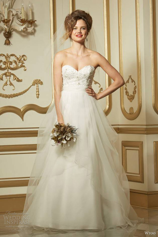 wtoo brides fall 2013 2014 calypso strapless wedding gown sweetheart