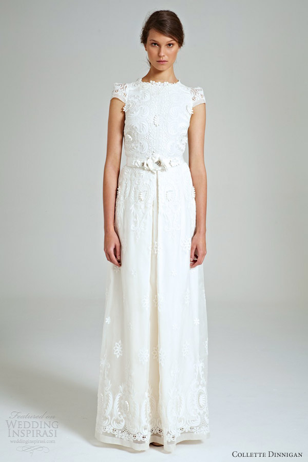 collette dinnigan 2014 bridal rococo embroidered organza wedding dress