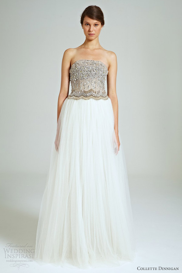 collette dinnigan bridal 2014 magical wonderland diamond fairies strapless beaded wedding dress