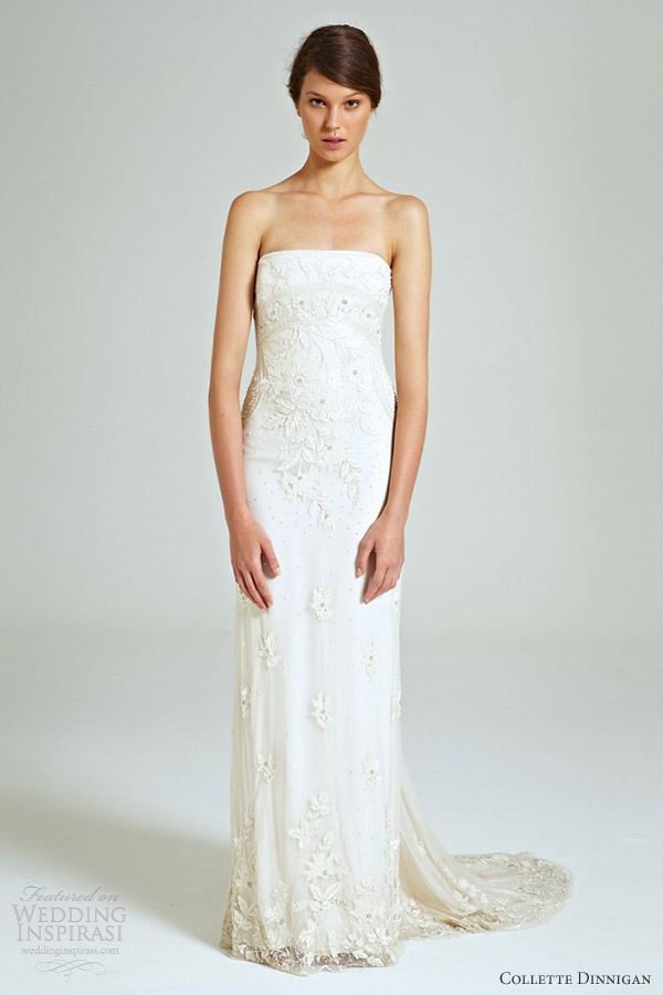 collette dinnigan bridal 2014 sequinned beaded tulle magical wonderland strapless wedding dress