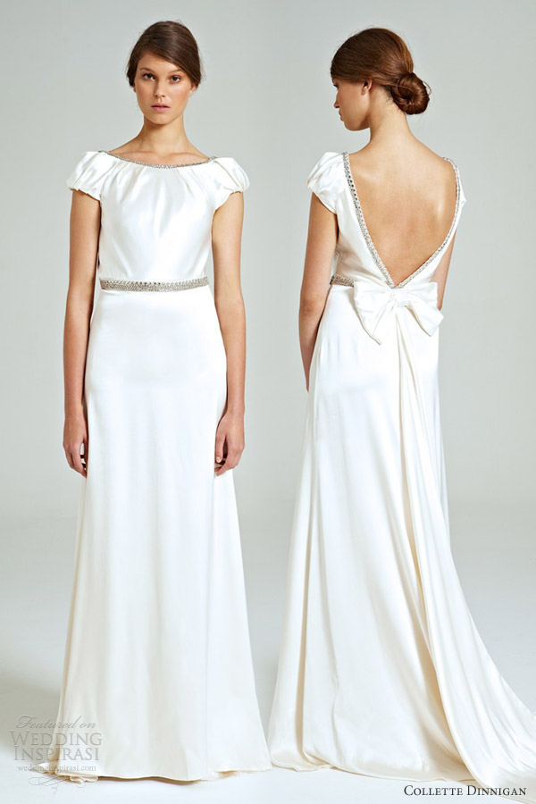 collette dinnigan wedding dresses 2014 bridal midnight jewels cap sleeve gown open back