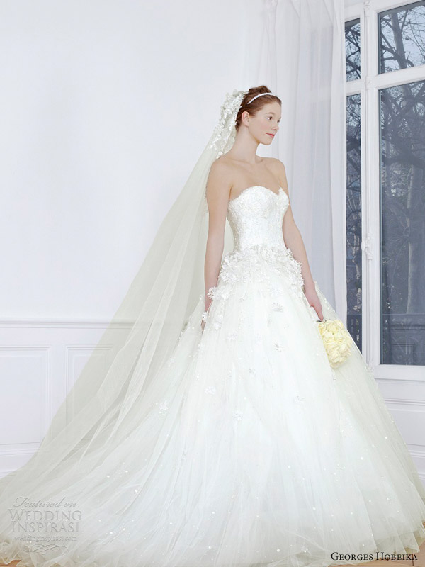 georges hobeika 2013 bridal strapless wedding dress ball gown