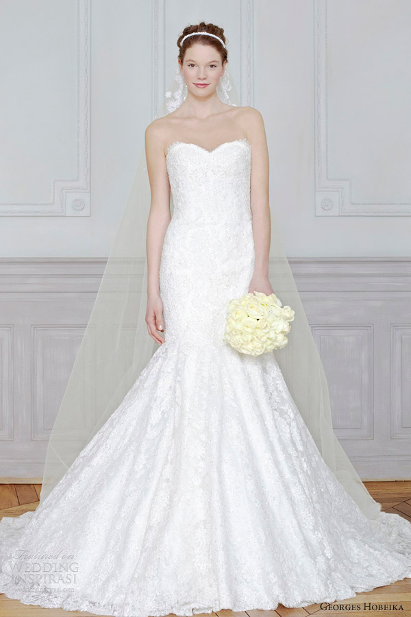 georges hobeika bridal 2013 wedding dress mermaid strapless sweetheart