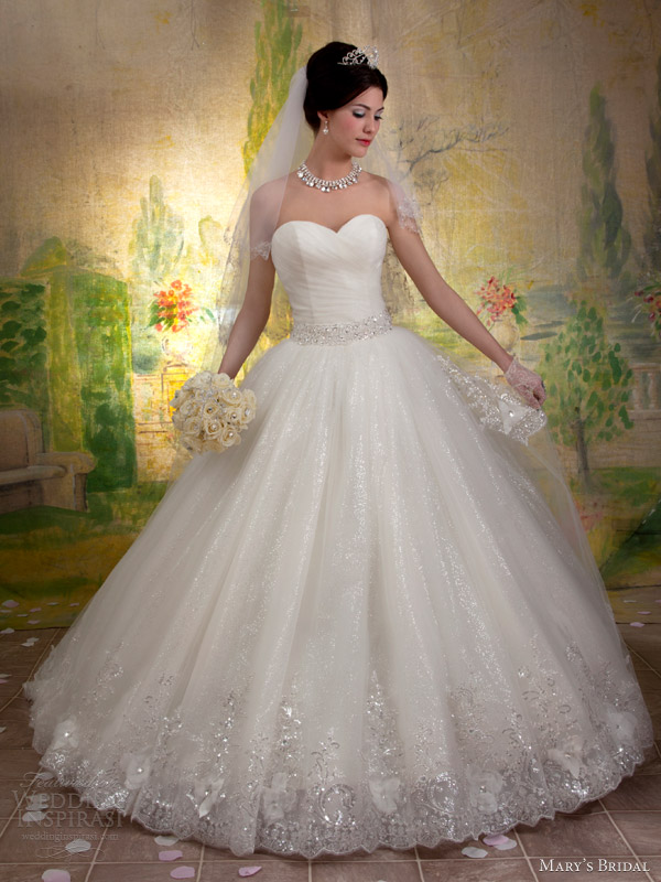 marys bridal fall 2013 style 6146 strapless ball gown