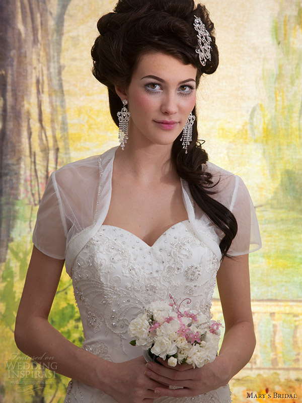 marys bridal fall 2013 style 6170 wedding dress sweetheart neckline shrug