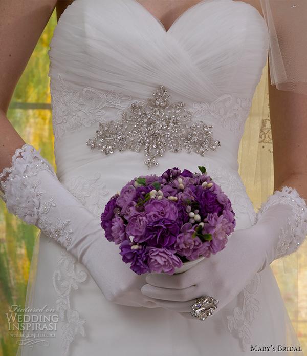 marys bridal fall 2013 sweetheart neckline wedding gown close up 6171 lace fabric tulle dresses