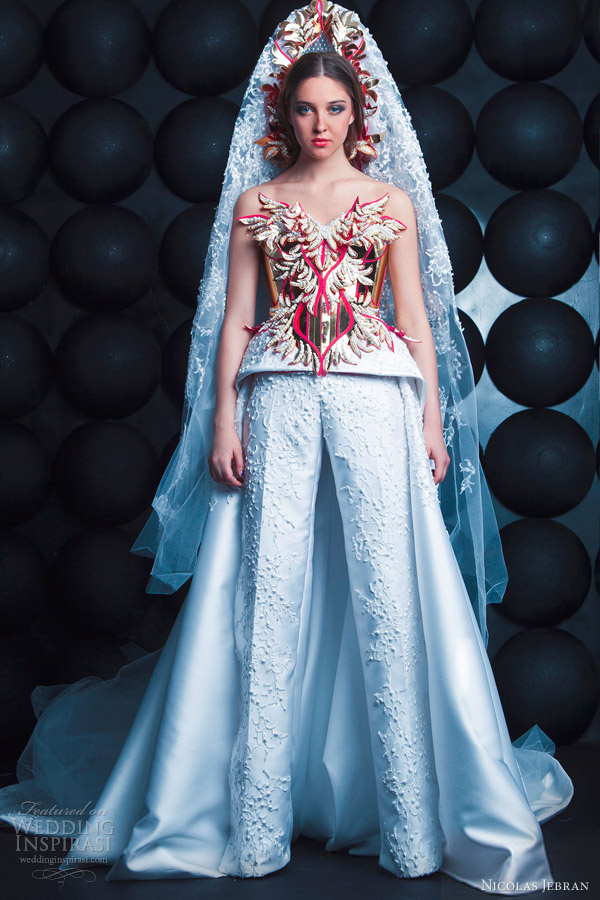 nicolas jebran couture spring 2013 wedding dress