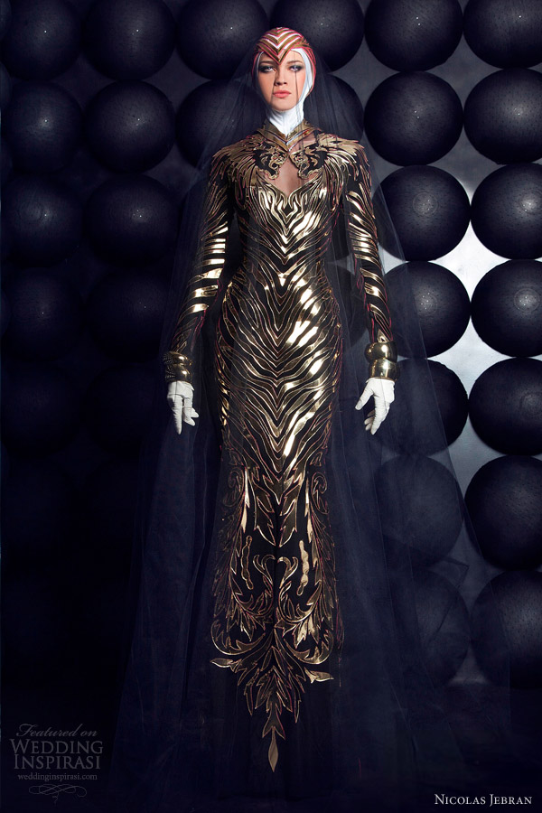 nicolas jebran spring summer 2013 couture long sleeve dress