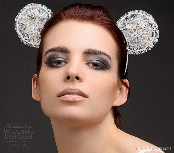 olivia headpieces hair accessories 2013 anette lace panda ears headband mickey mouse