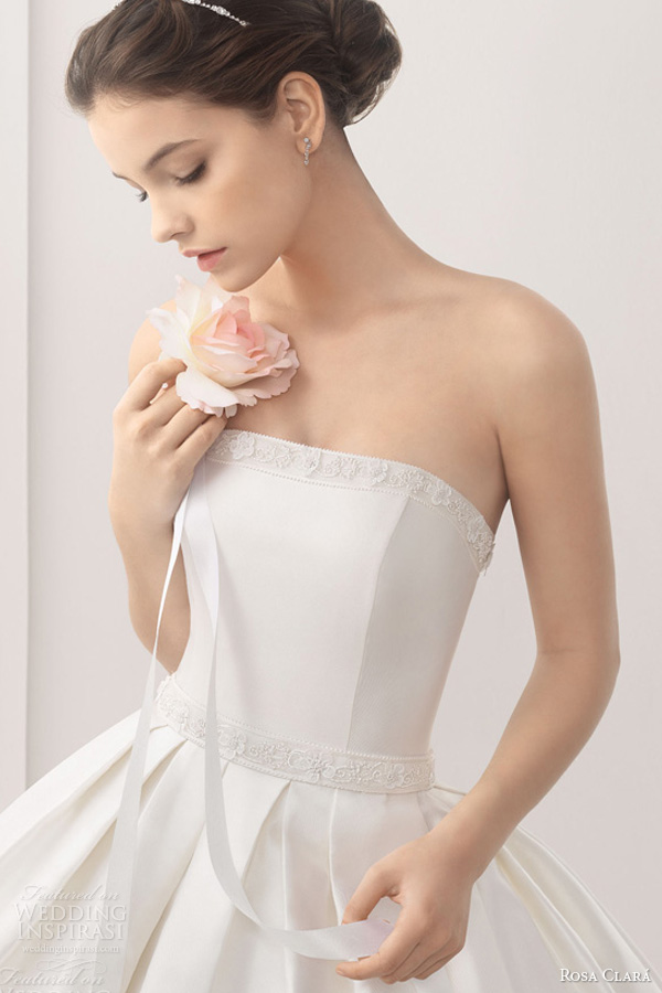 rosa clara 2014 cabo strapless ball gown wedding dress