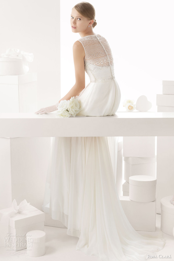 rosa clara 2014 celta sleeveless beaded bodice wedding dress
