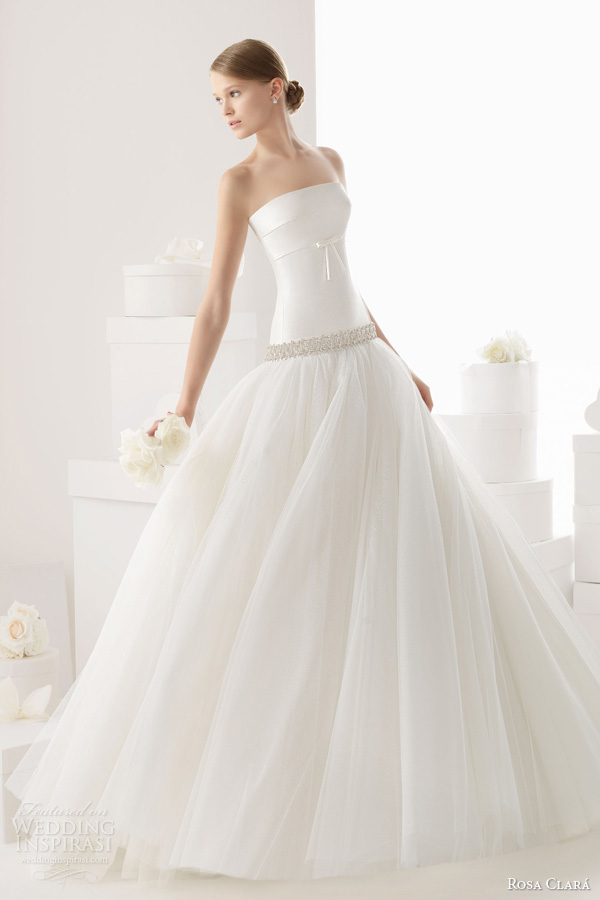 rosa clara bridal 2014 carpa strapless wedding dress