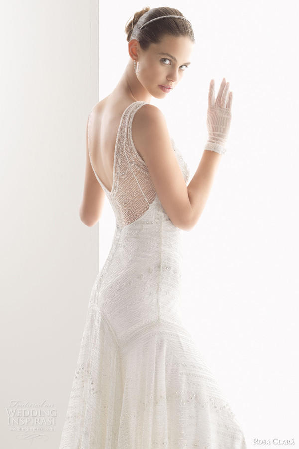 rosa clara bridal 2014 copla beaded sleeveless sheath gown