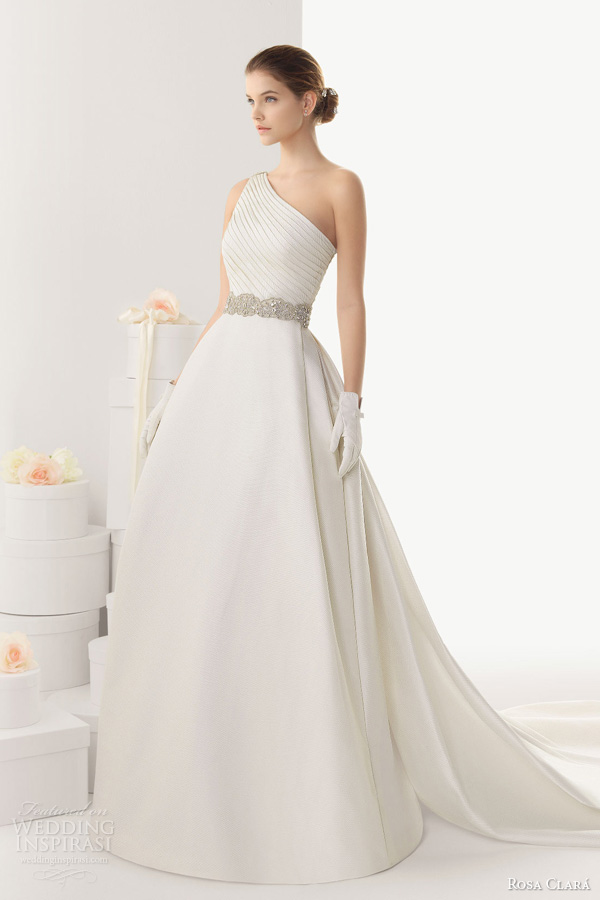 rosa clara wedding dresses 2014 bridal cairo one shoulder ball gown