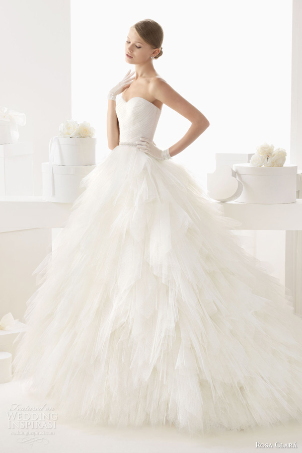 rosa clara wedding dresses 2014 bridal castila strapless ball gown