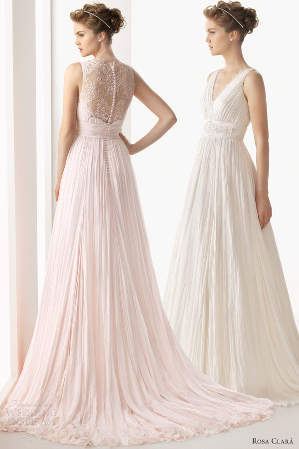 rosa clara wedding dresses 2014 soft ursa sleeveless crinkle chiffon sleeveless gown