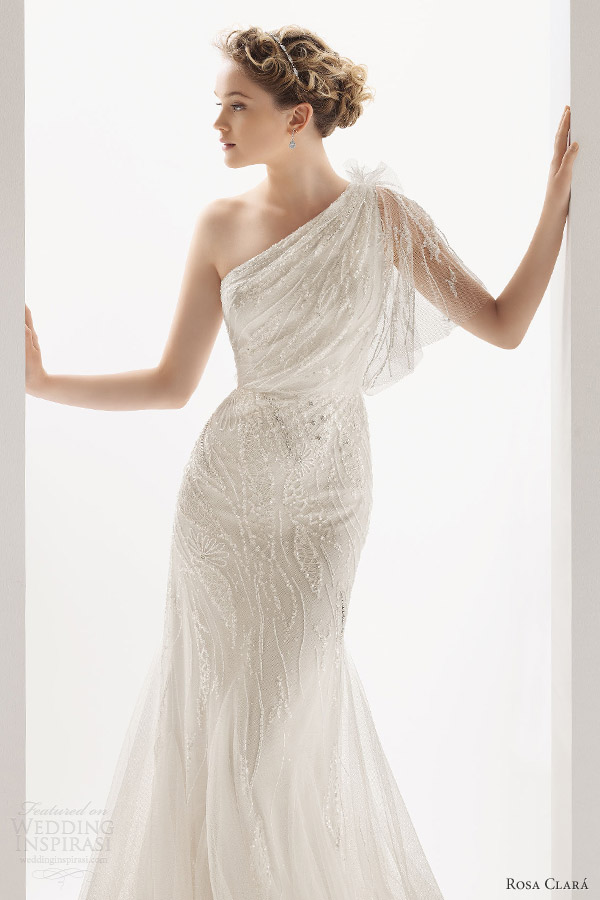 soft by rosa clara 2014 ucrania one shoulder wedding dress