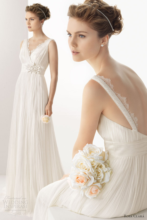 soft by rosa clara wedding dresses 2014 umbria sleeveless draped gown straps