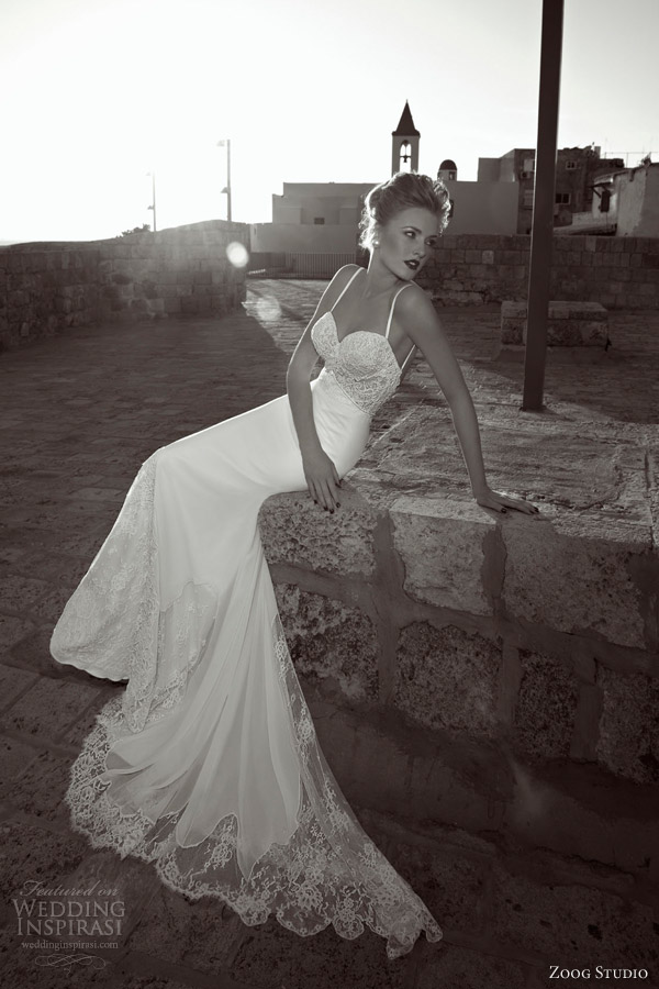 zoog bridal studio 2013 wedding dress spaghetti straps