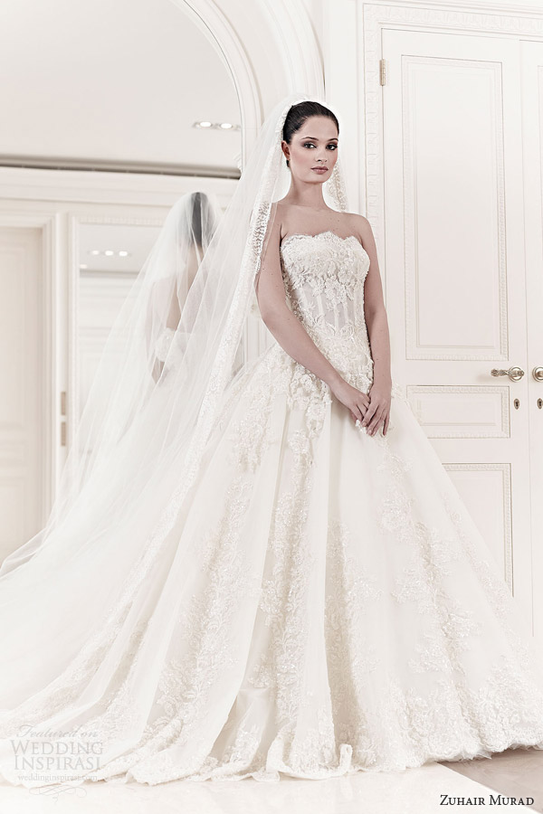 zuhair murad bridal 2014 aurelia strapless wedding dress