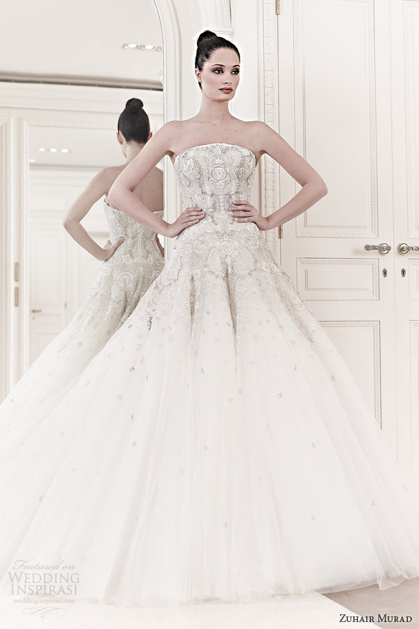 zuhair murad bridal spring 2014 emma strapless wedding dress