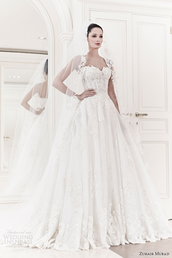 zuhair murad wedding dresses 2014 bridal allegra strapless ball gown