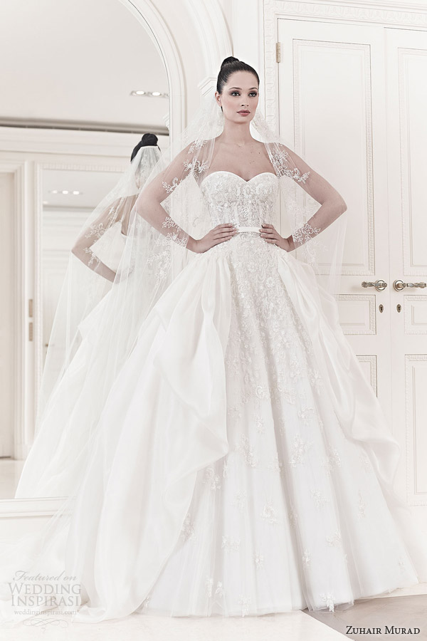 zuhair murad wedding dresses spring 2014 bridal sarina strapless ball gown