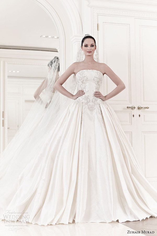 zuhair murad wedding dresses spring summer 2014 lynn strapless ball gown