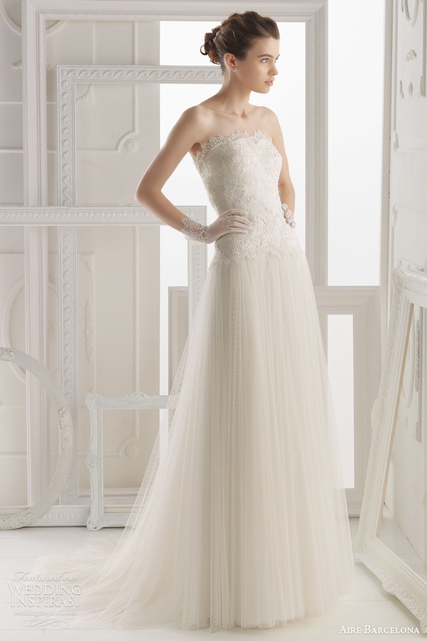 aire barcelona 2014 obadia strapless gown