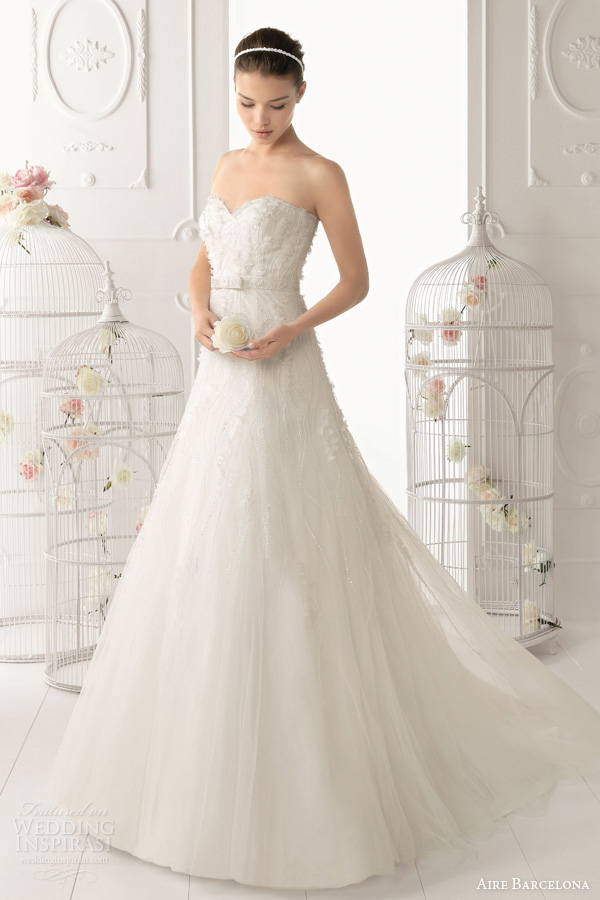 aire barcelona 2014 odil strapless wedding dress