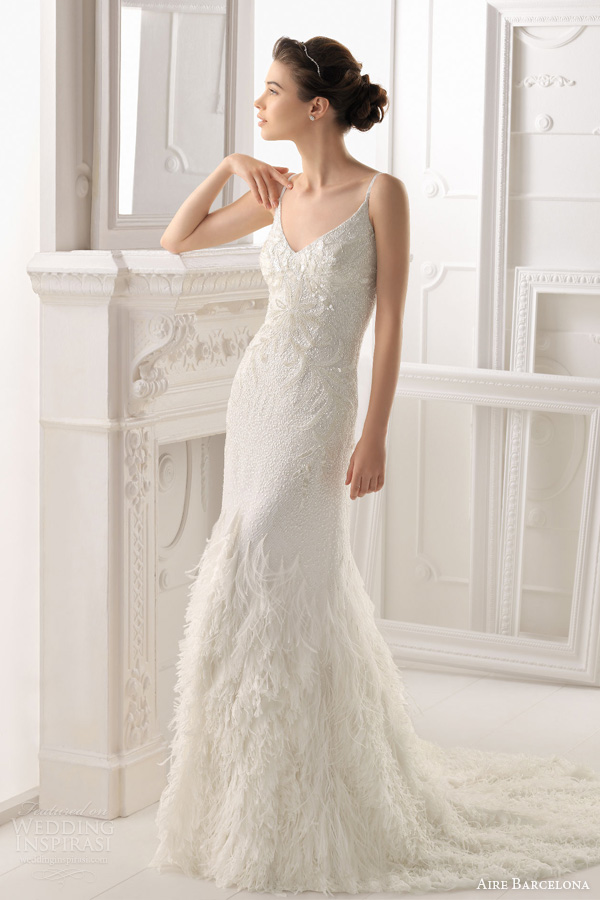 aire barcelona wedding dresses 2014 bridal ondara beaded gown