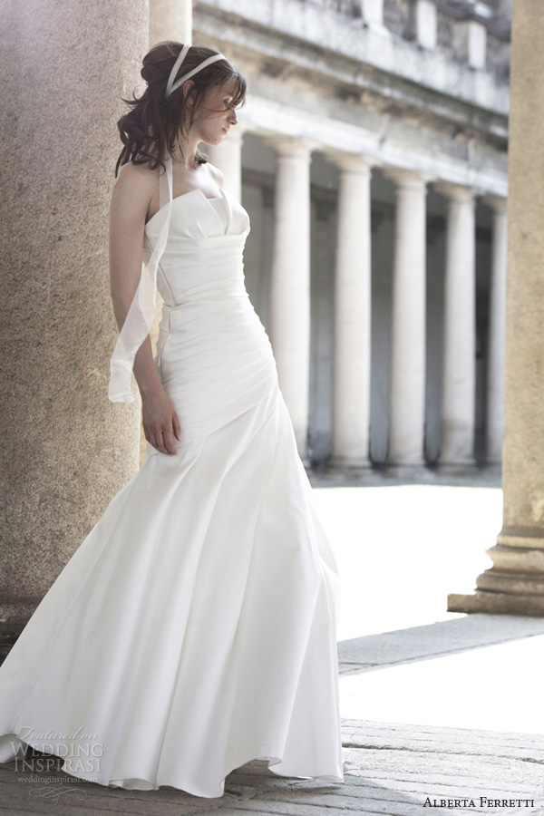 alberta ferretti bridal 2014 alhambra wedding dress strapless crumb catcher neckline