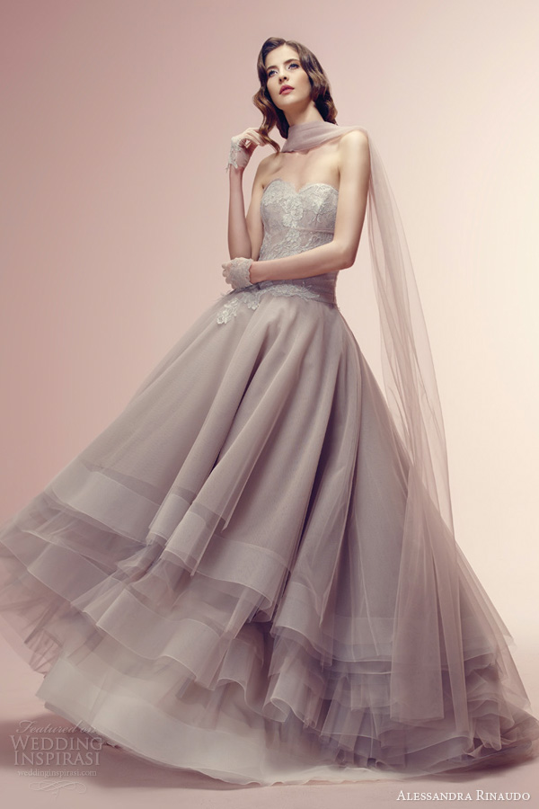 alessandra rinaudo bridal 2014 color wedding dresses rainbow strapless dusty pink gown tier skirt alessandra rinaudo bridal 2014 color wedding dresses rainbow strapless dusty pink gown tier skirt