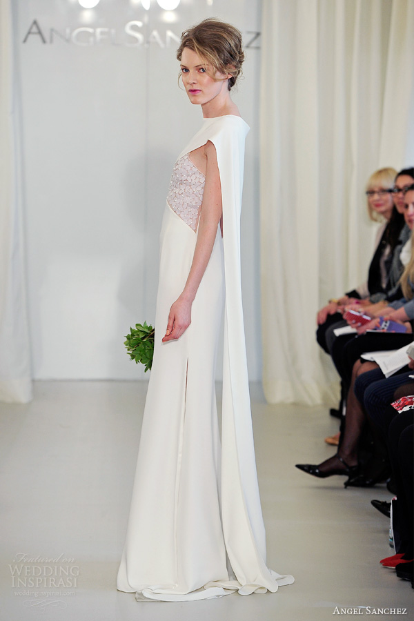 angel sanchez bridal 2014 wedding dress cape