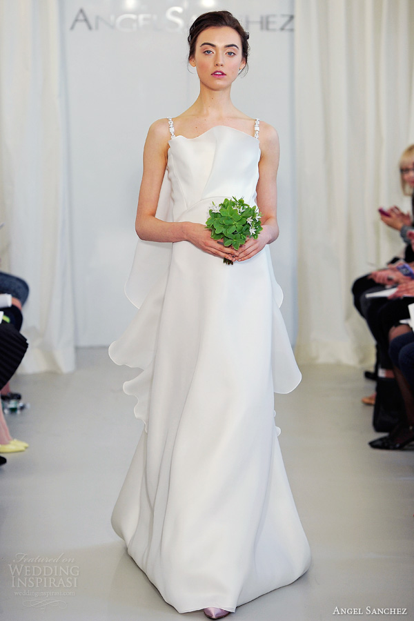 angel sanchez bridal 2014 wedding dress straps