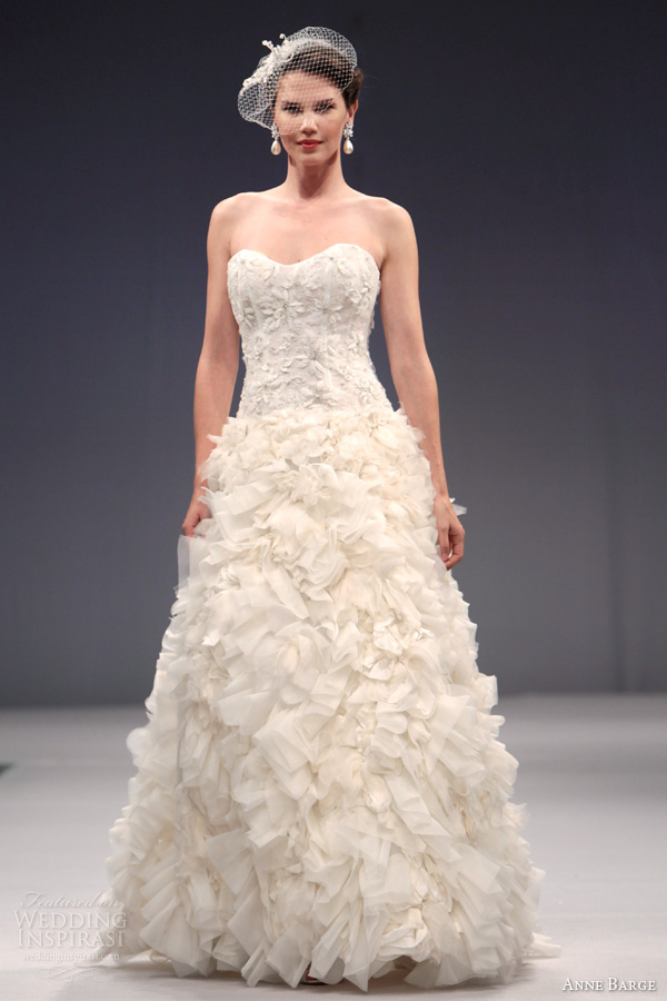 anne barge bridal fall 2013 capucine strapless wedding dress