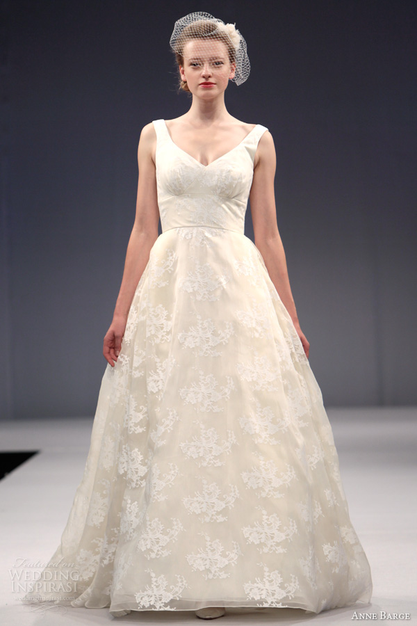 anne barge fall 2013 2014 bridal madeleine sleeveless wedding dress straps