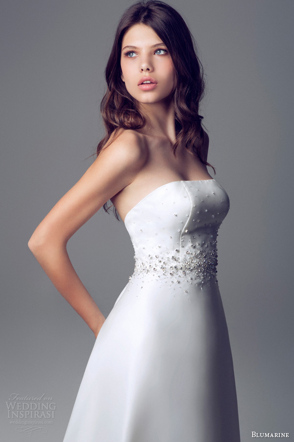 blumarine bridal 2014 wedding dress strapless crystal studded bodice