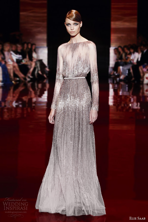 elie saab fall 2013 2014 couture long sleeve oscar dress elie saab fall 2013 2014 couture long sleeve oscar dress